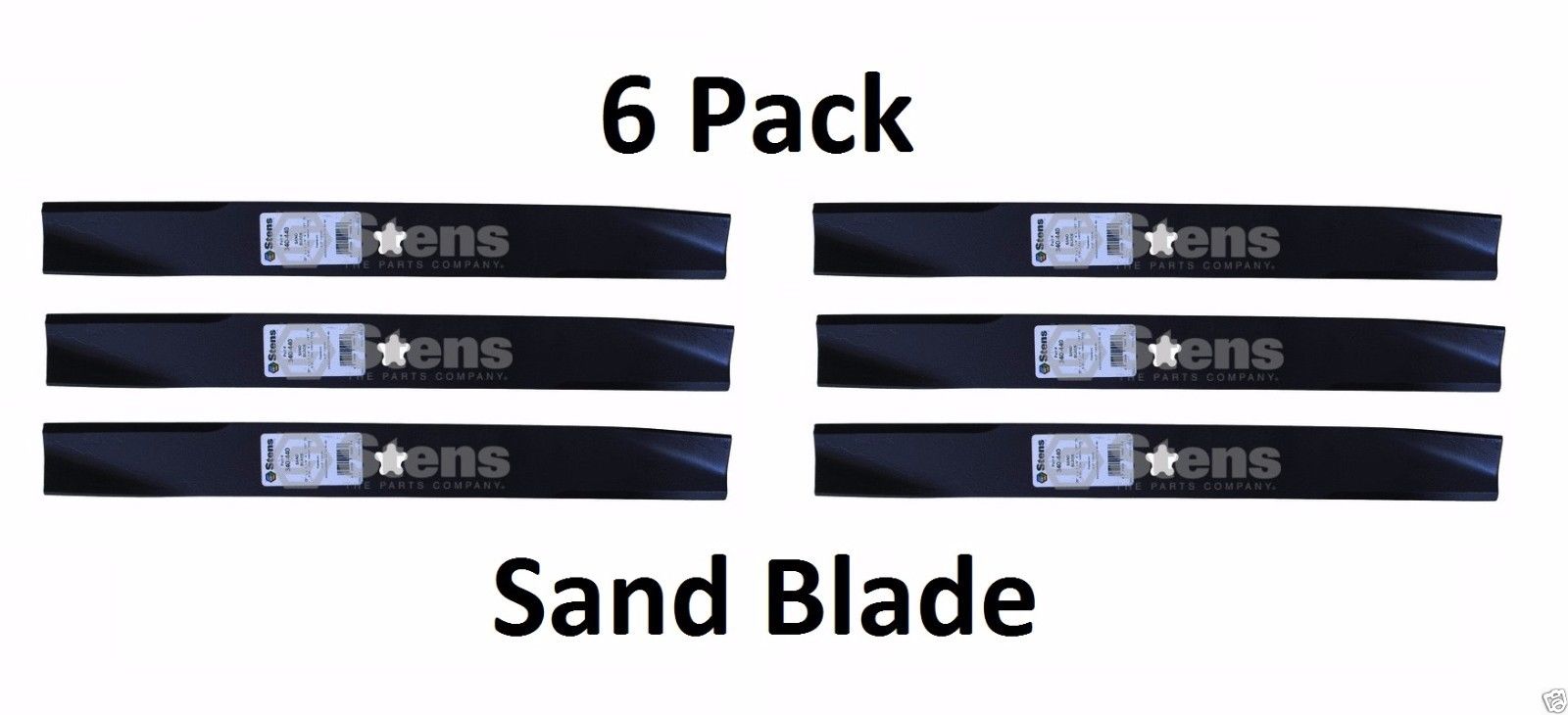 6 Pack Stens 340-440 Sand Mower Blade Fits AYP 134149 Husqvarna 532134149