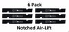 6 Pack Stens 340-878 Notched Air-Lift Blade for Scag 481707 481711 48185 482878