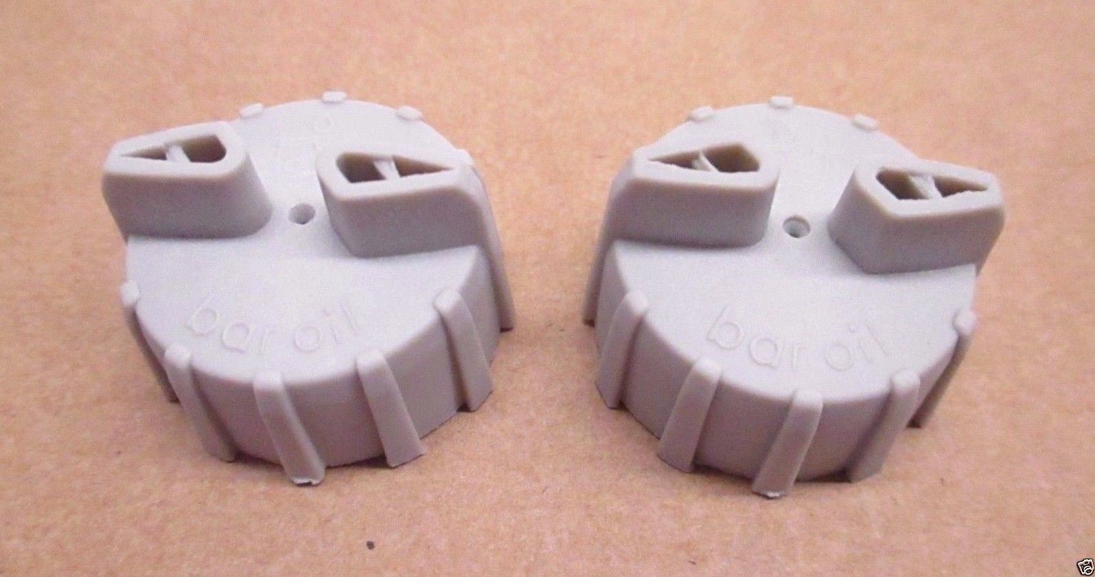 2 Pack Genuine Homelite 34117152-3G Oil Cap Grey for Ryobi RY43160 Pole Saw OEM