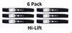 6 Pack Stens 345-074 Hi-Lift Blade for Simplicity 1656147 1656147ASM 1656147SM