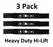 3 Pack Stens 345-115 HD Hi-Lift Blade Fits Woods 1001513 1001513KT 1001513BLK