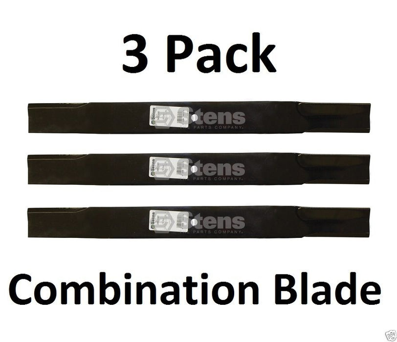 3 Pack Stens 345-190 Combination Blades Fits Toro 108-9026-03 3500D 3505D 4500D
