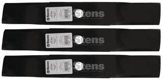 3 Pack Stens 345-409 Medium-Lift Blade Fits John Deere M136194