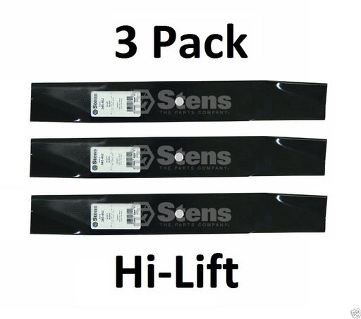3 Stens 345-462 Hi-Lift Blades Fits Toro 56-2390-03 92-7961-03 108-1127 27-0990