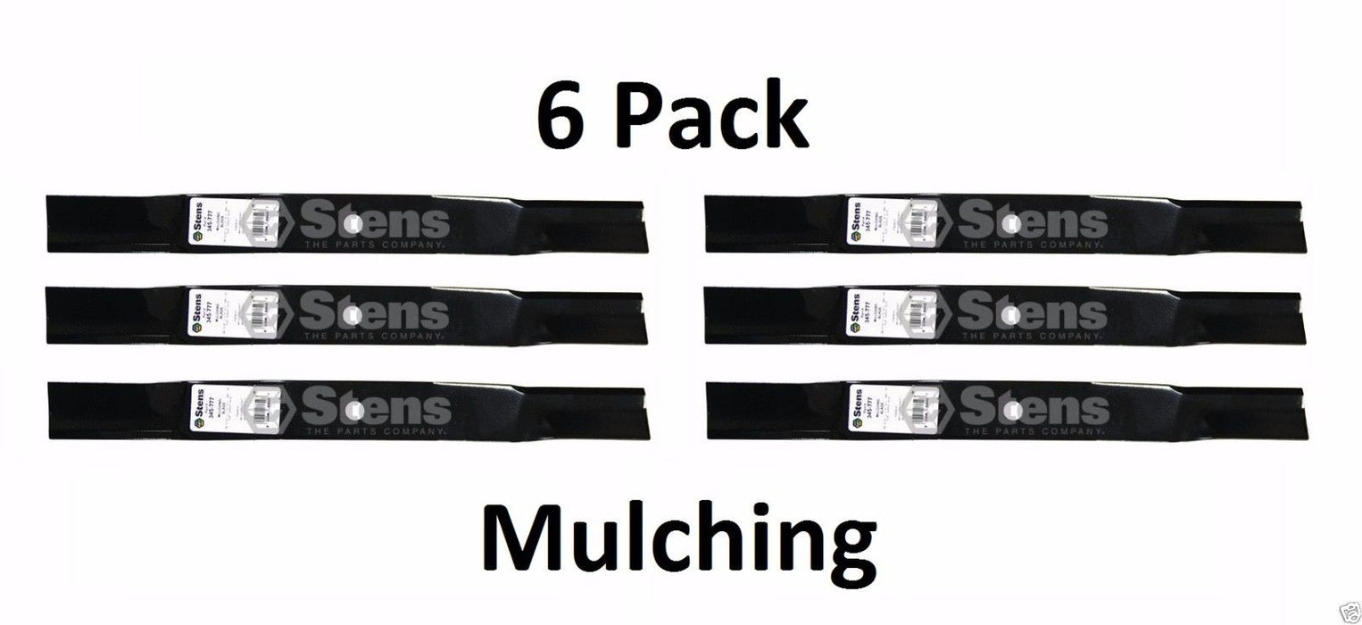 6 Pack Stens 345-777 LH Mulching Blade Fits Woods 23825KT 31359KT 23825 31359