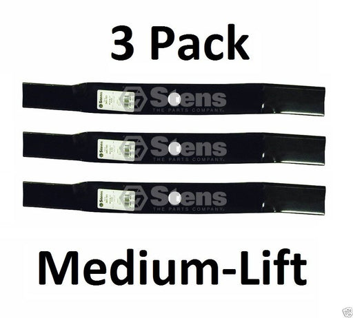 3 Pack Stens 345-785 LH Medium-Lift Blade for Woods 13404 13404KT 31306 31306KT