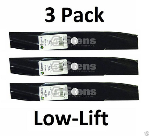 3 Pack Stens 350-116 Low-Lift Blade for Toro 106077 106636