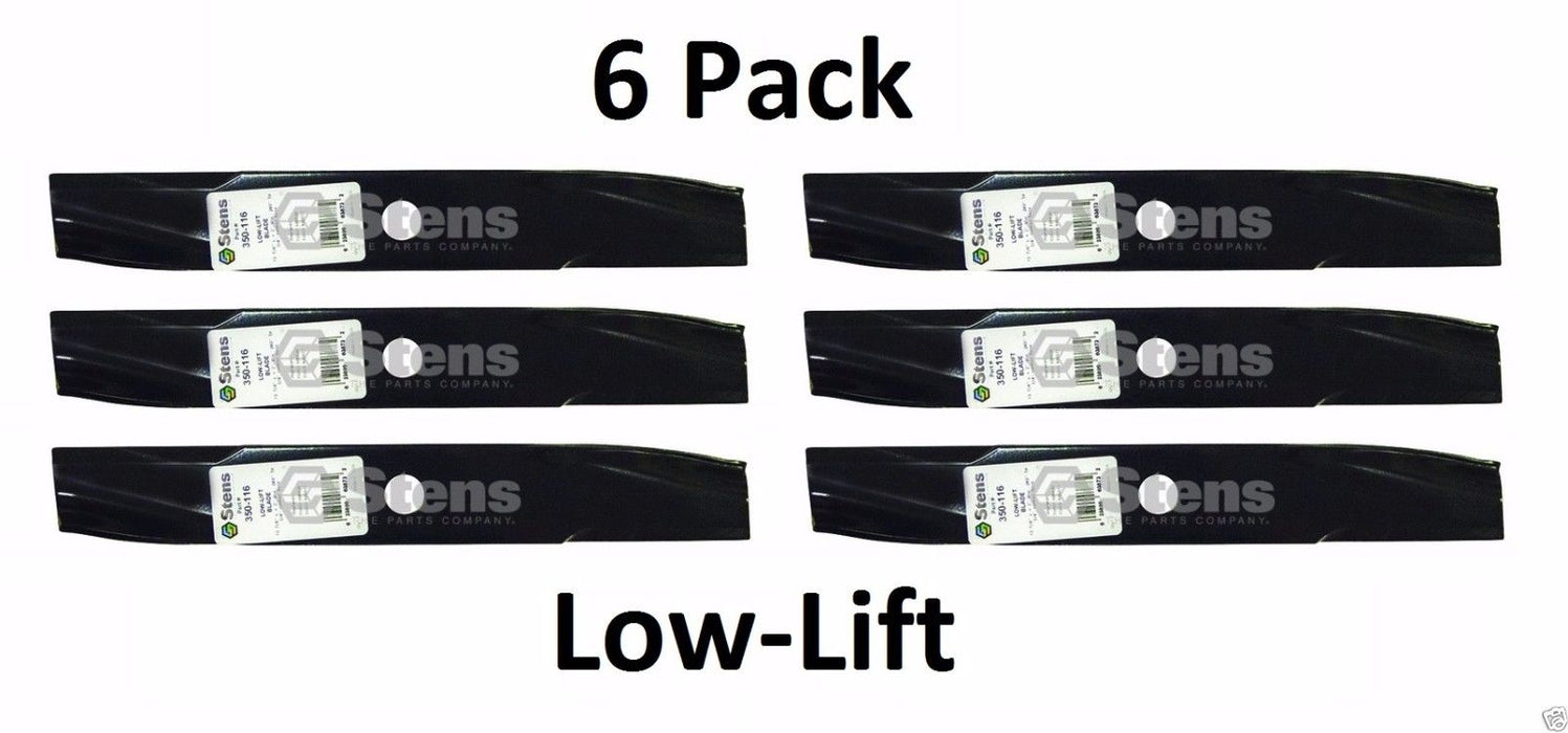 6 Pack Stens 350-116 Low-Lift Blade for Toro 106077 106636