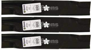 3 Pack Stens 350-265 Hi-Lift Blade Fits Husqvarna 539112078