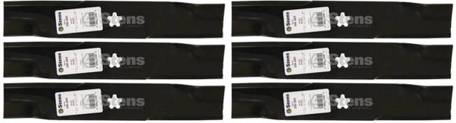 6 Pack Stens 350-265 Hi-Lift Blade Fits Husqvarna 539112078