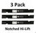 3 Pack Stens 350-450 Notched Hi-Lift Blade for Everride 181026 60"