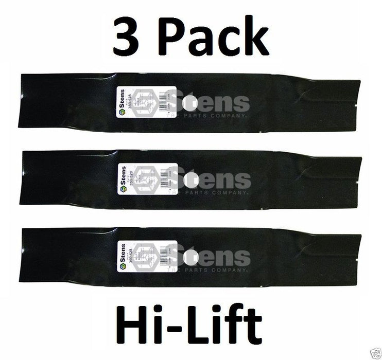 3 Pack Stens 350-528 Hi-Lift Blade for MTD 742-04278A 942-04278A