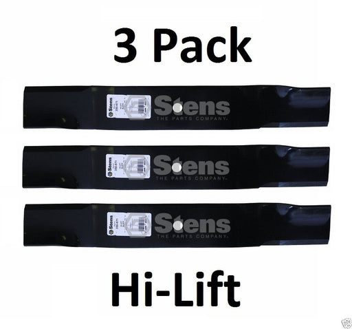 3 Pack Stens 350-671 Heavy Duty Hi-Lift Blade for Hustler 782516 60" Super Z