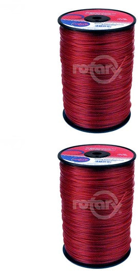 2 PK Rotary 3513 5 LB Spool 1150' Red Commercial Round Trimmer Line .105"