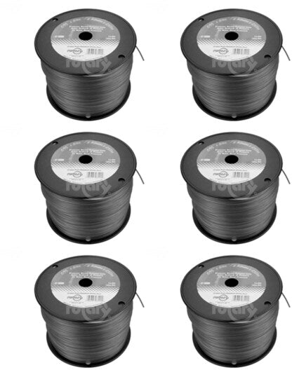 6 PK Rotary 3515 3 LB Spool 450' Red Commercial Round Trimmer Line .130"