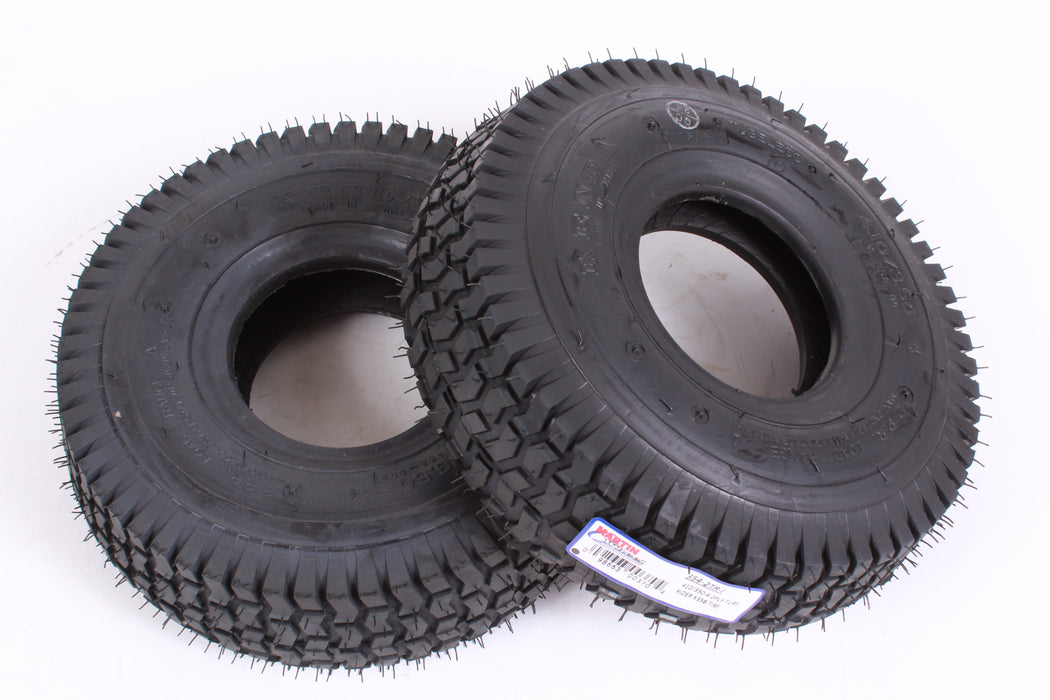 2 Pack Martin 354-2TR-I Turf Rider 410/350-4 Tread 2-Ply Tire 410x350-4