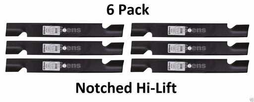 6 Pack Stens 355-036 Notched Hi-Lift Blade Fits Dixie Chopper 30227-60 30227-60H