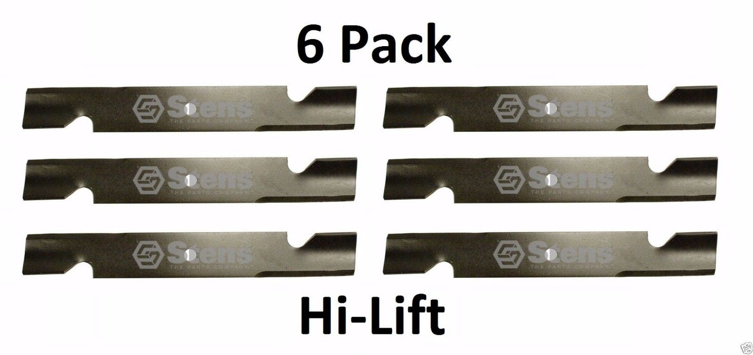 6 Pack Stens 355-044 Hi-Lift Blade Fits Exmark 103-6582-S 103-6584-S 103-2528