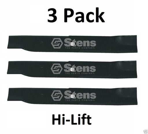 3 Pack Stens 355-061 Hi-Lift Blade for John Deere AM104490 PT8721 Lesco 050621
