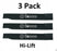 3 Pack Stens 355-061 Hi-Lift Blade for John Deere AM104490 PT8721 Lesco 050621