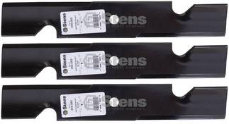 3 Pack Stens 355-085 Notched Hi-Lift Blade Exmark 103-2529-S