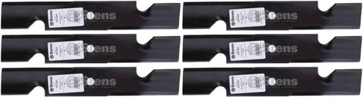 6 Pack Stens 355-085 Notched Hi-Lift Blade Exmark 103-2529-S