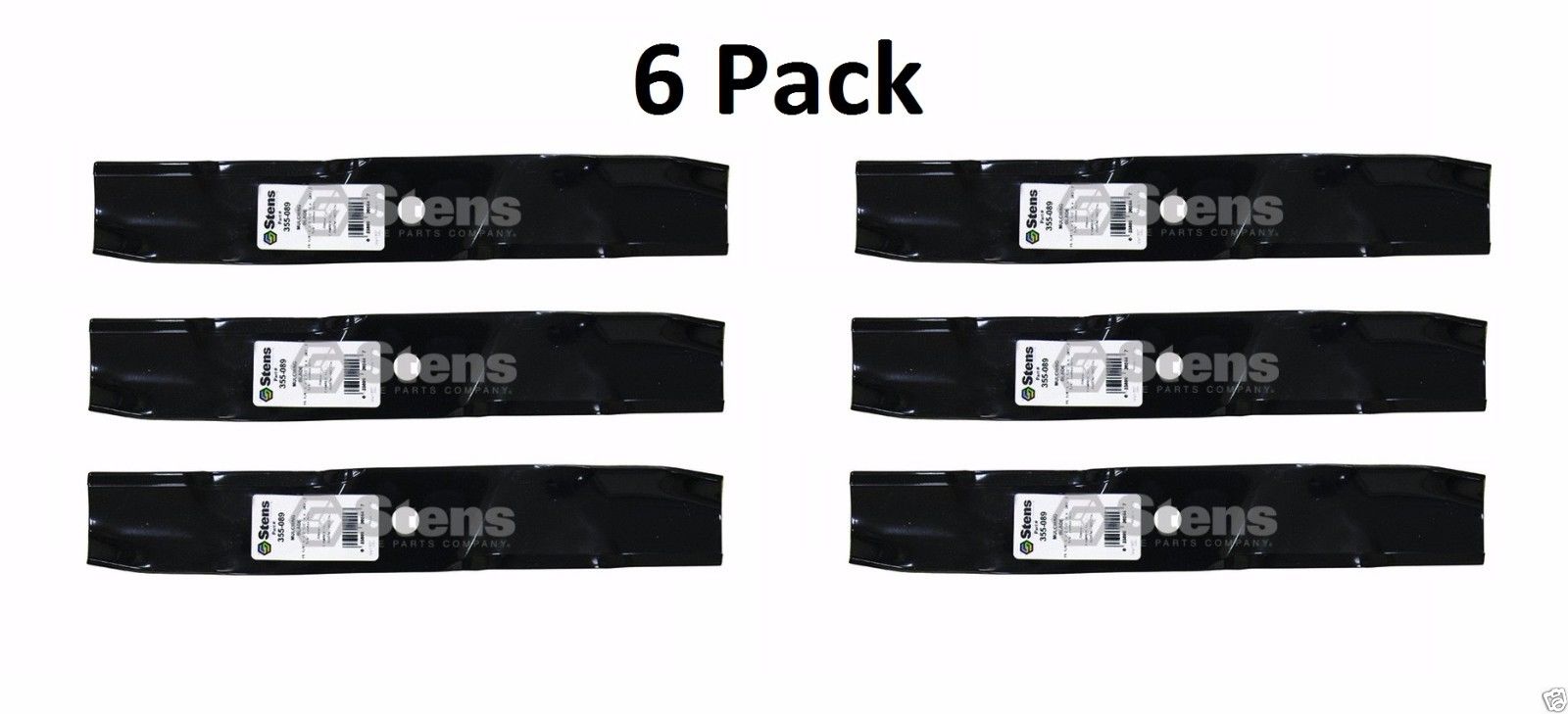 6 Pack Stens 355-089 Mower Blade for Exmark 1-653102 103-2519 103-2519-S 653102