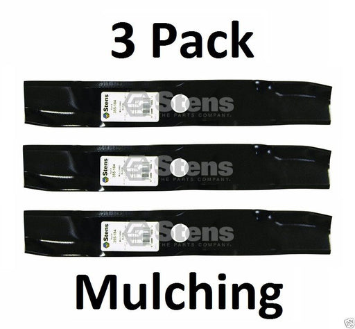 3 Pack Stens 355-184 Mulching Blade for Exmark 103-6391 103-6391-S 48"