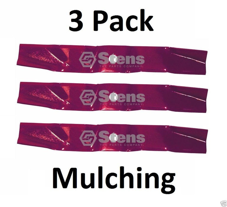 3 Pack Stens 355-185 Mulching Blade for Exmark 103-8107 103-8107-S 109-5396-S