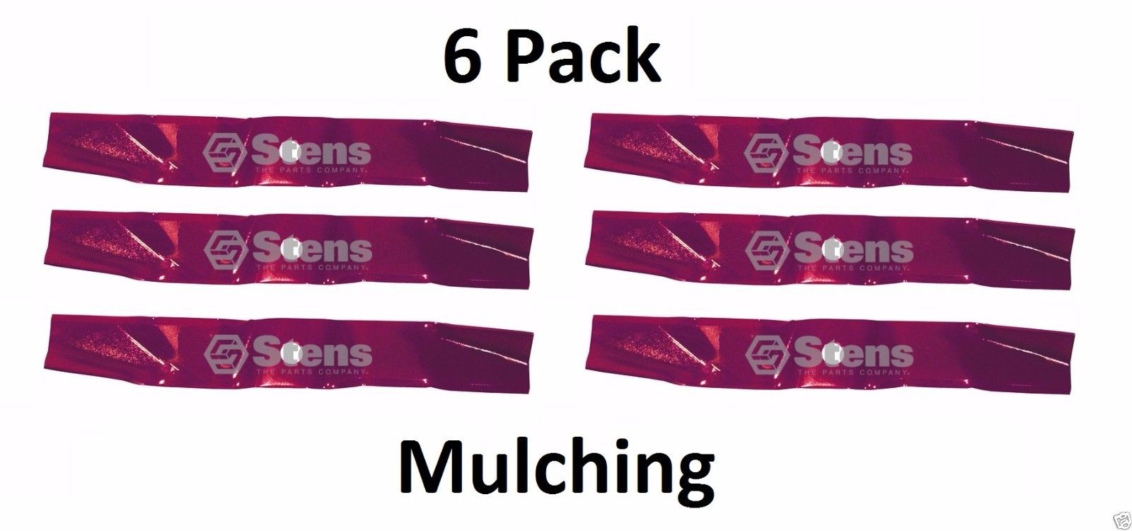 6 Pack Stens 355-185 Mulching Blade for Exmark 103-8107 103-8107-S 109-5396-S