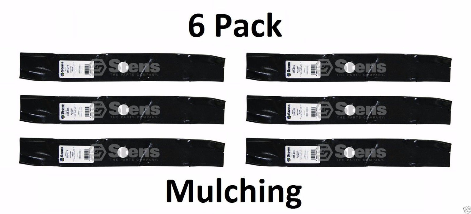 6 Pack Stens 355-275 Mulching Blade For Exmark 103-6392-S 103-6402 103-6397