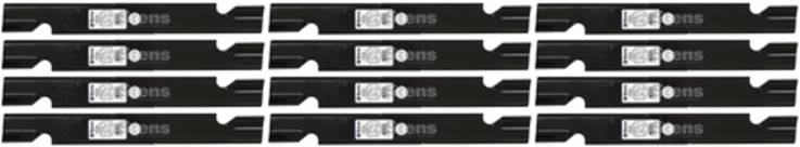 12 Pack Stens 355-287 Notched Hi-Lift Blade Fits Exmark 103-6403-S