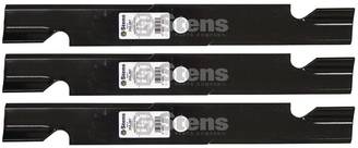 3 Pack Stens 355-287 Notched Hi-Lift Blade Fits Exmark 103-6403-S