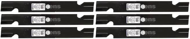 6 Pack Stens 355-287 Notched Hi-Lift Blade Fits Exmark 103-6403-S