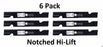 6 Pack Stens 355-291 Notched Blade Fits Exmark 103-6387-S 103-6402-S 103-6397