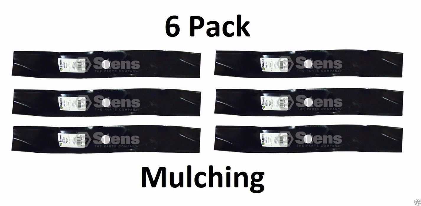 6 Pack Stens 355-295 Mulching Blade Fits Exmark 103-6393-S 103-6403-S 116-5174-S