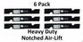 6 Pack Stens 355-335 Heavy Duty Air-Lift Blade for Exmark 103-6401-S 103-6401