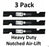 3 Pack Stens 355-339 Heavy Duty Notched Air-Lift Blade for Toro 109-6873