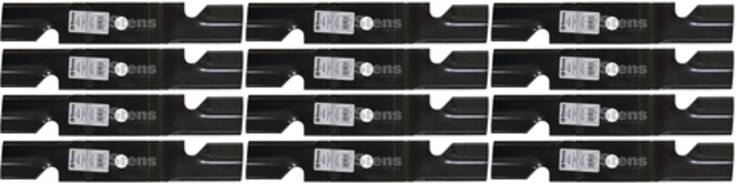 12 Pack Stens 355-411 Notched Hi-Lift Blade Exmark 109-6461-S