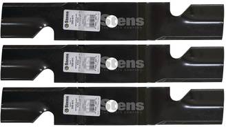 3 Pack Stens 355-411 Notched Hi-Lift Blade Exmark 109-6461-S