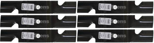 6 Pack Stens 355-411 Notched Hi-Lift Blade Exmark 109-6461-S