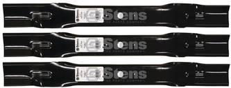 3 Pack Stens 355-709 Medium-Lift Blade Fits Walker 7705-1