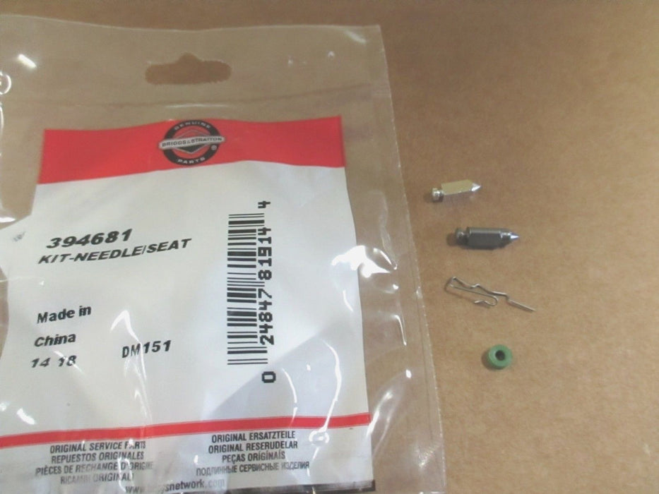 Genuine Briggs & Stratton 394681 Carburetor Needle & Seat Kit OEM