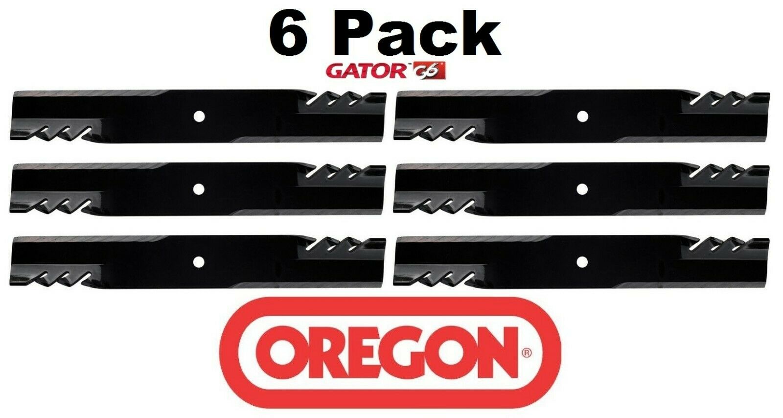 6 Pack Oregon 396-702 Mower Blade Gator G6 Fits John Deere TCU35394