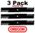 3 Pack Oregon 396-704 Mower Blade Gator G6 Fits Hustler 603848 603848X 603848Y