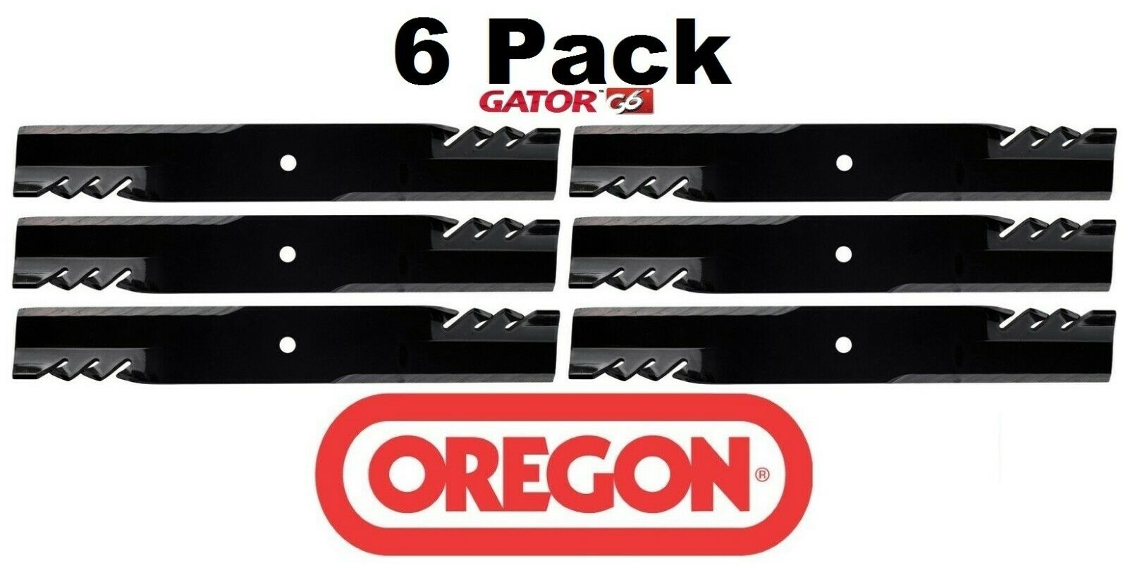 6 Pack Oregon 396-710 Mower Blade Gator G6 Fits John Deere M144297 M144935