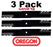 3 Pack Oregon 396-723 G6 Gator Blade Fits Dixie Chopper 30227-50H 30227-50X