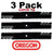 3 Pack Oregon 396-725 Mower Blade Gator G6 Fits John Deere M127466