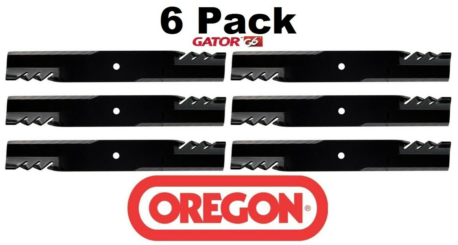 6 Pack Oregon 396-725 Mower Blade Gator G6 Fits John Deere M127466