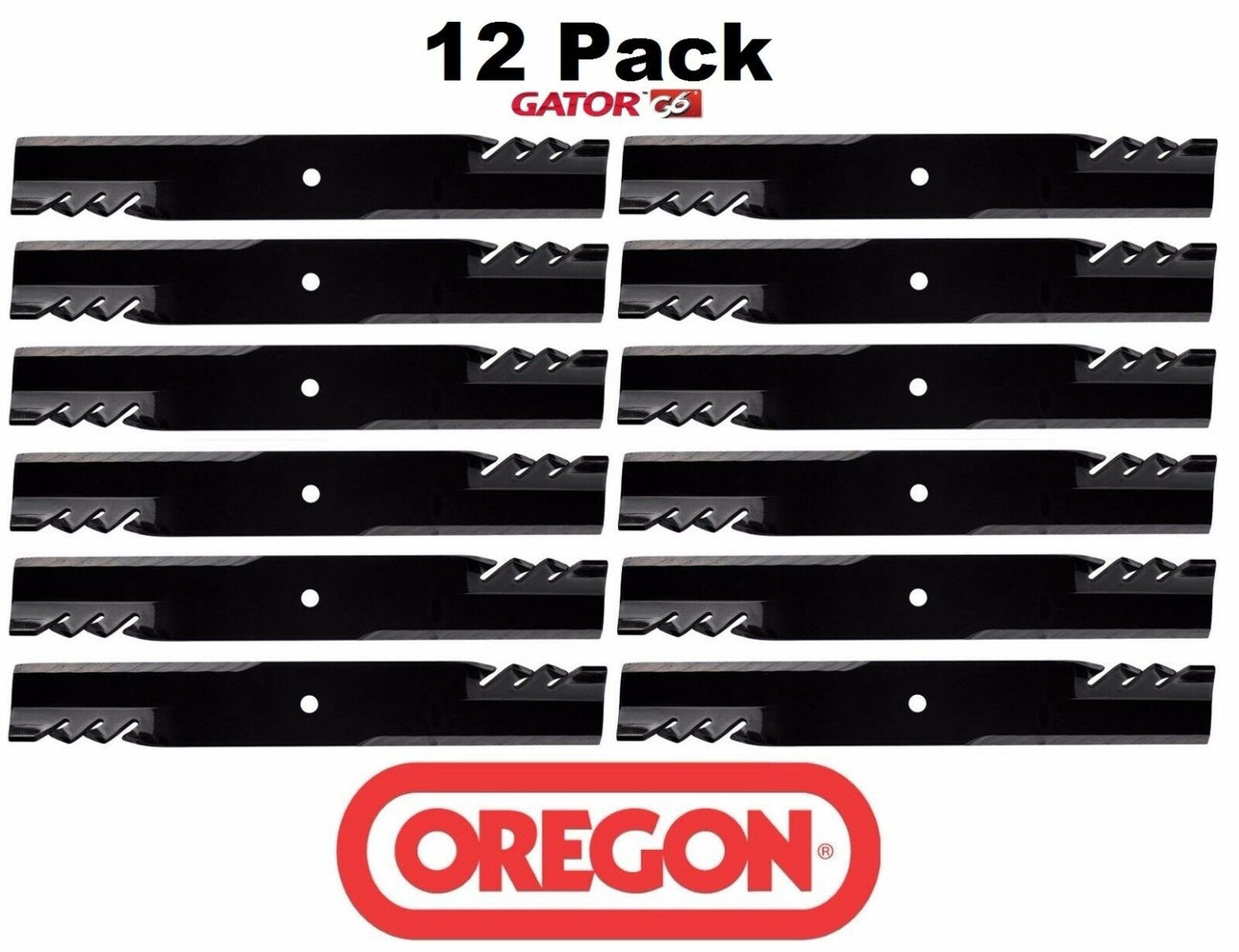 12 Pack Oregon 396-726 G6 Gator Blade for Exmark 103-2518 633484 103-1578 52"